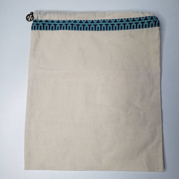Tory Burch Shoe Dust Bag Natural Beige Cinch Drawstring Close Storage - Picture 2 of 7